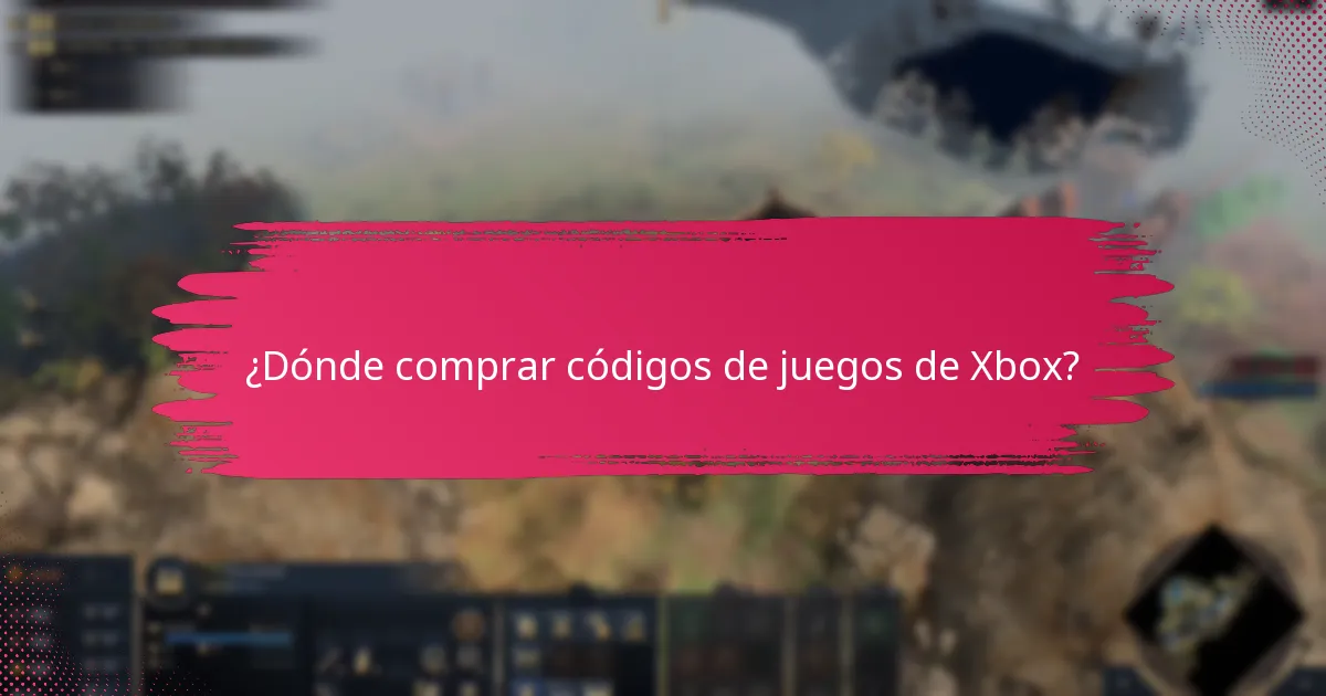 ¿Dónde comprar códigos de juegos de Xbox?
