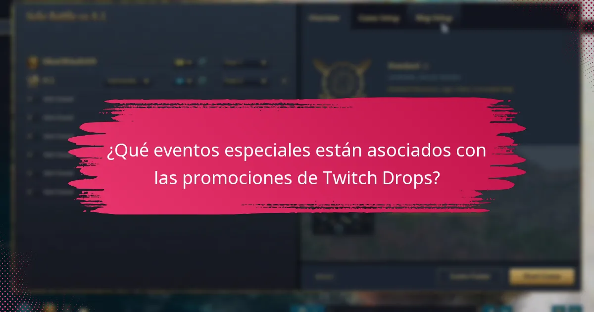 ¿Qué eventos especiales están asociados con las promociones de Twitch Drops?